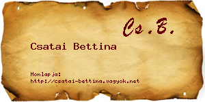 Csatai Bettina névjegykártya